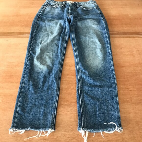 Frame Denim Denim - Frame Rigid Rerelease Le Original Skinny Jeans Women 25 Blue Raw Hem Button Fly